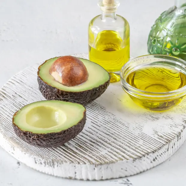 Rich in fatty acids, vitamins, and antioxidants, deeply conditions, smooths texture, repairs damage.